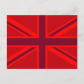 Red Accent Union Jack Design Briefkaart (Voorkant)