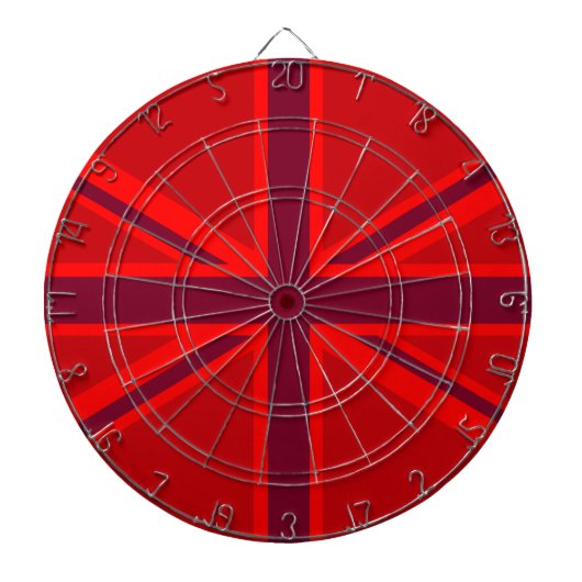 Red Accent Union Jack Design Dartbord (Voorkant)