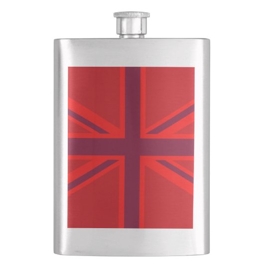 Red Accent Union Jack Design Flacon (Voorkant)