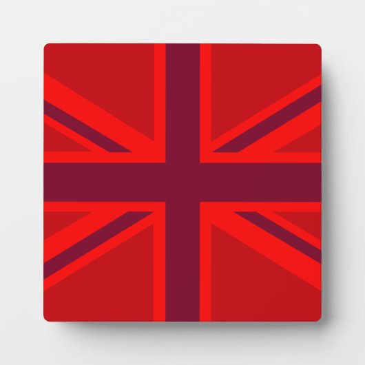 Red Accent Union Jack Design Fotoplaat (Voorkant)