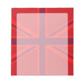 Red Accent Union Jack Design Notitieblok (Voorkant)