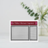 Red Accents Custom Recipcard Briefkaart (Staand voorkant)