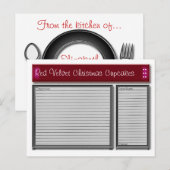 Red Accents Custom Recipcard Briefkaart (Voorkant / Achterkant)