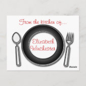 Red Accents Custom Recipcard Briefkaart (Achterkant)