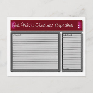 Red Accents Custom Recipcard Briefkaart