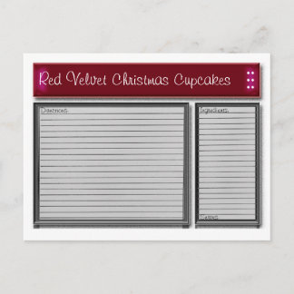 Red Accents Custom Recipcard Briefkaart