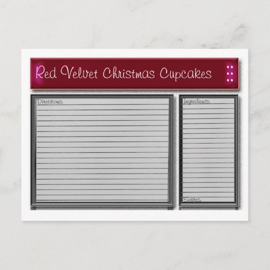 Red Accents Custom Recipcard Briefkaart (Voorkant)