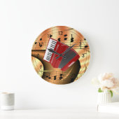 Red Accordion Abstract Design Grote Klok (Huis)