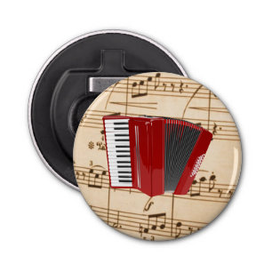 Red Accordion Button Flesopener