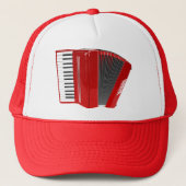 RED ACCORDION DESIGN Trucker Hat Trucker Pet (Voorkant)