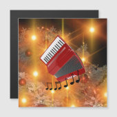 Red Accordion feestelijk ontwerp (Voorkant / Achterkant)