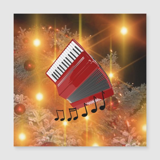 Red Accordion feestelijk ontwerp (Voorkant)