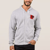 RED ACCORDION ILLUSTRATION HOODIE (Voorkant)