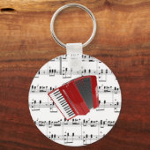 Red Accordion - Laten we Polka Sleutelhanger (Achterkant)