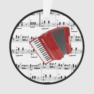 Red Accordion, populair design, Ornament