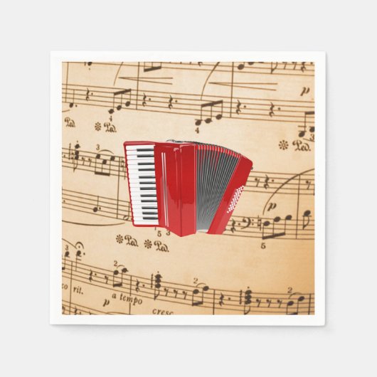 Red Accordion, populair design, Servet (Voorkant)