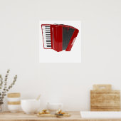 Red Accordion Poster (Keuken)