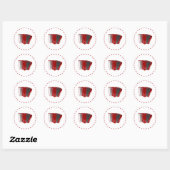 Red Accordion Ronde Sticker (Vel)