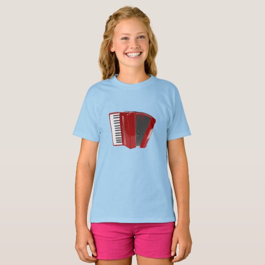 Red Accordion T-shirt (Voorkant volledig)
