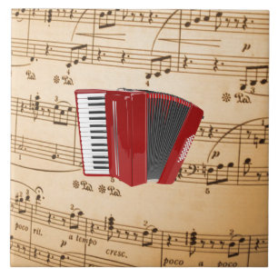 Red Accordion Tegeltje
