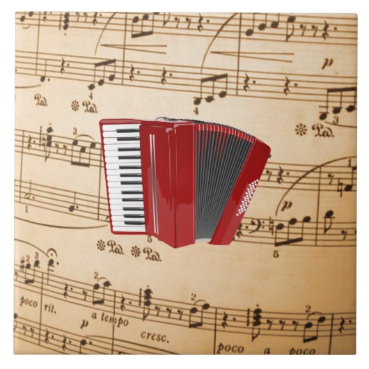 Red Accordion Tegeltje (Voorkant)