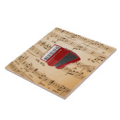 Red Accordion Tegeltje (Zijkant)