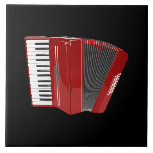 Red Accordion Tegeltje