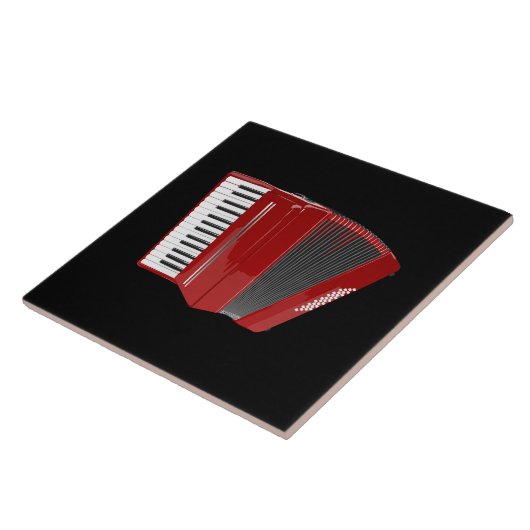 Red Accordion Tegeltje (Zijkant)