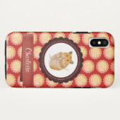 Red Add Jouw naam Hamster Case-Mate iPhone Case (Achterkant (horizontaal))