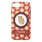 Red Add Jouw naam Hamster Case-Mate iPhone Case (Achterkant)