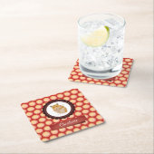 Red Add Jouw naam Hamster Kartonnen Onderzetters (Insitu)