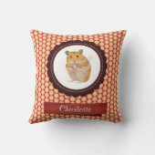 Red Add Jouw naam Hamster Kussen (Achterkant)