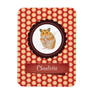 Red Add Jouw naam Hamster Magneet