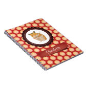 Red Add Jouw naam Hamster Notitieboek (Rechterzijde)