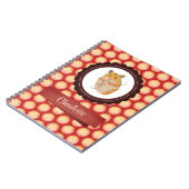 Red Add Jouw naam Hamster Notitieboek (Linkerzijde)