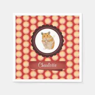 Red Add Jouw naam Hamster Servet