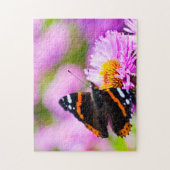 Red Admiraal Butterfly Jigzaag puzzel (Verticaal)