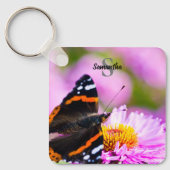 Red Admiral Buttered Keyring Sleutelhanger (Voorkant)