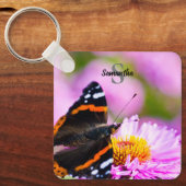 Red Admiral Buttered Keyring Sleutelhanger (Voorkant)