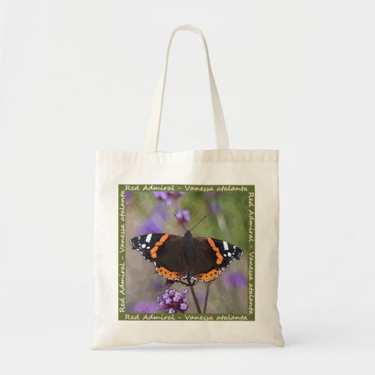 Red Admiral Butterfly Bag Tote Bag (Voorkant)
