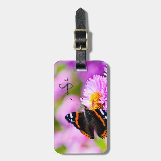 Red Admiral Butterfly Bagagelabel (Voorkant verticaal)