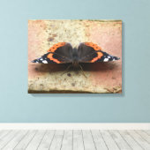 Red Admiral Butterfly Canvas Afdrukken (Insitu (Houten vloer))