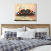Red Admiral Butterfly Canvas Afdrukken (Insitu (Slaapkamer))
