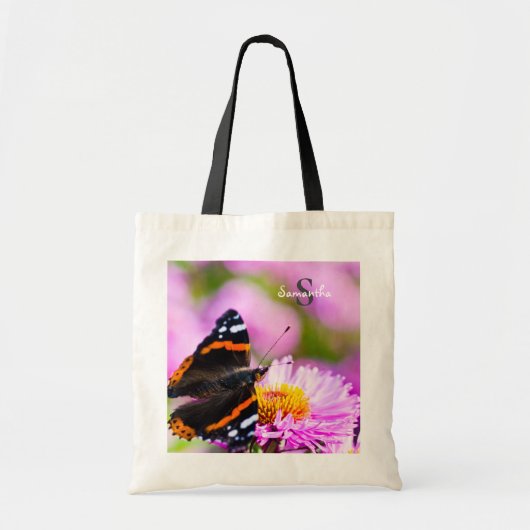 Red Admiral Butterfly Canvas tas (Voorkant)