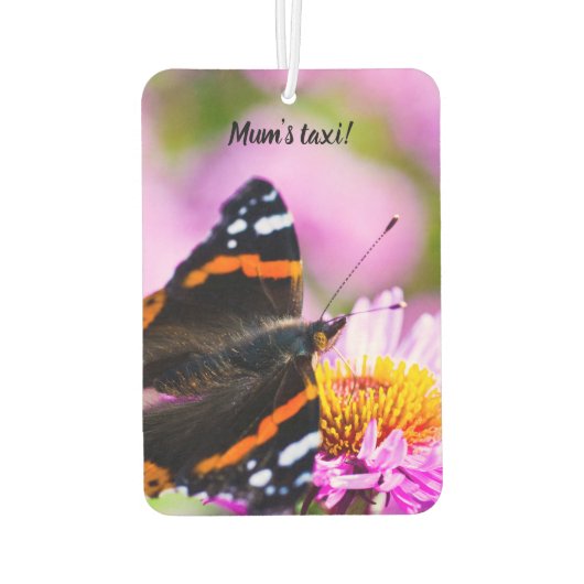 Red Admiral Butterfly Car air freshener Luchtverfrisser (Achterkant)