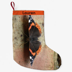 Red Admiral Butterfly Custom Stocking Kleine Kerstsok
