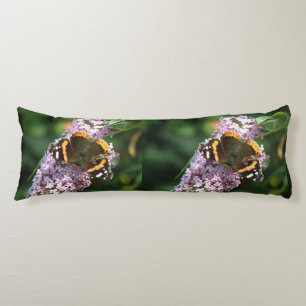Red Admiral Butterfly en Boeddleia Body Pillow Lichaamskussen