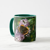 Red Admiral Butterfly en Boeddleia Mok (Voorkant links)