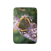 Red Admiral Butterfly en Buddleia Bath Mat (Voorkant Verticaal)