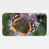 Red Admiral Butterfly en Buddleia iPhone Case (Achterkant (horizontaal))